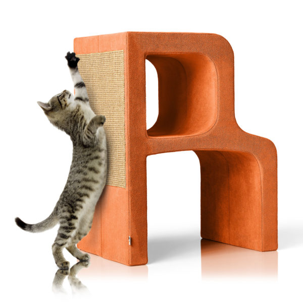 Buchstaben Kratzbaum R in Orange
